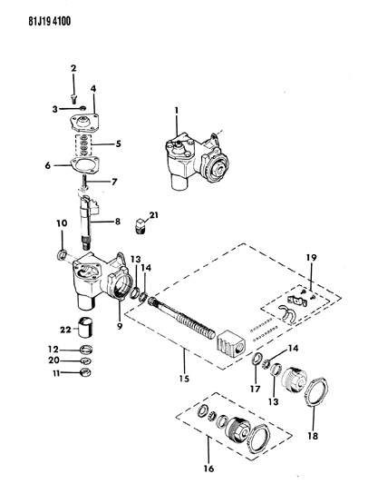 1985 Jeep Wrangler Gear - Steering Diagram 2