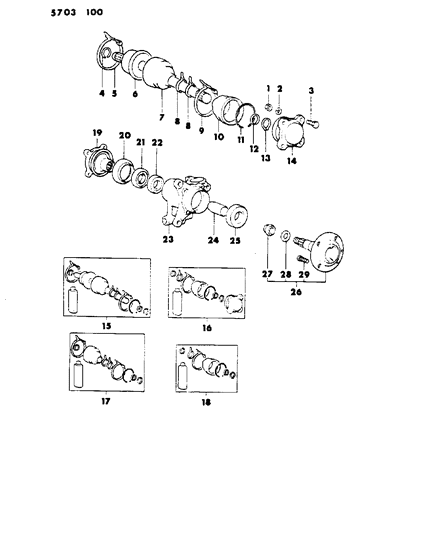 1986 Dodge Conquest Axle, Rear Housing And Shaft Diagram