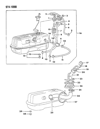 1989 Dodge Ram 50 Fuel Tank Diagram 1