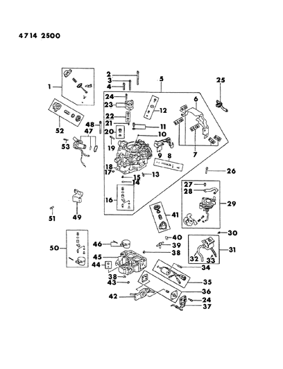 1984 Dodge Ram 50 Carburetor Inner Parts Diagram 2