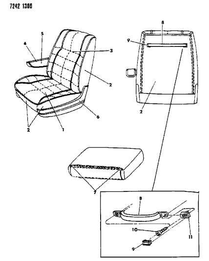 1987 Dodge Caravan Front Seat Diagram 4