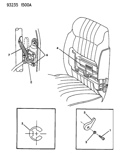 1993 Chrysler LeBaron Lumbar And Thigh Support - Manual A Body Diagram