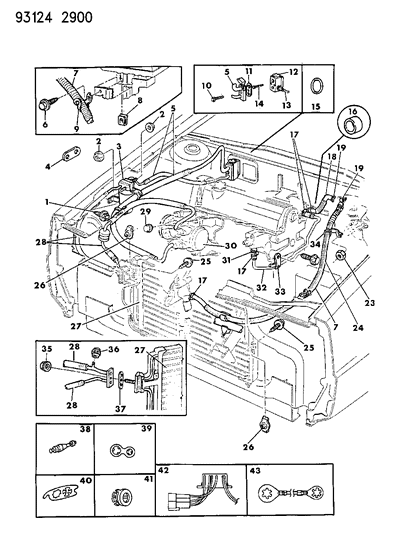 1993 Chrysler New Yorker Salon Plumbing - A/C & Heater Diagram 3
