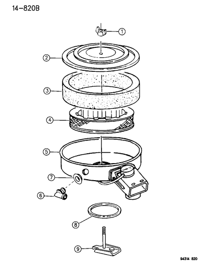 1996 Dodge Dakota Air Cleaner Diagram 2