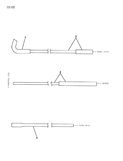 1985 Dodge Charger Vapor Canister Hose Harness Diagram 1