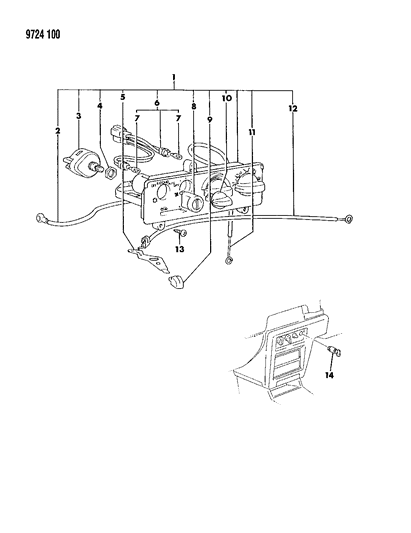 1989 Dodge Colt Knob Diagram for MB439637