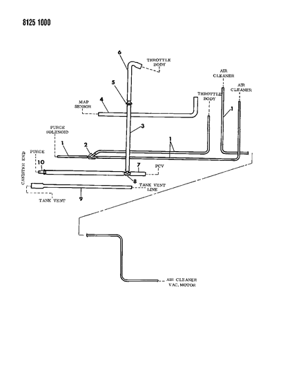 1988 Dodge Caravan EGR Hose Harness Diagram 3