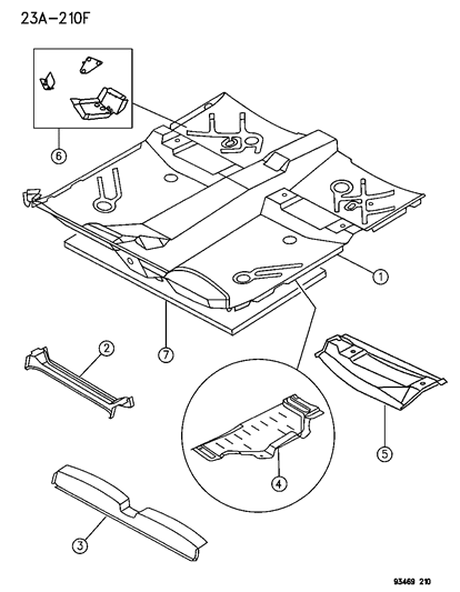 1995 Chrysler Concorde Floor Pan Front Diagram