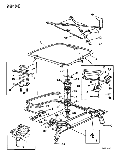 1989 Dodge Daytona Sunroof Diagram