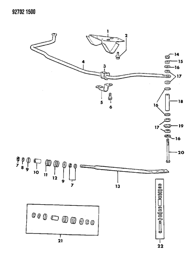 1992 Dodge Ram 50 Stabilizer - Front Diagram 2