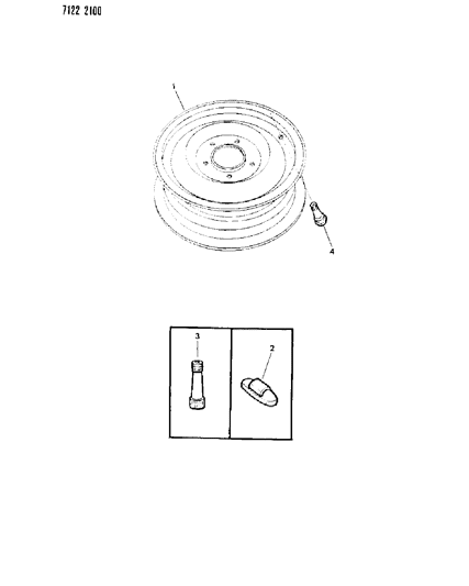 1987 Chrysler LeBaron Wheel Miscellaneous Diagram