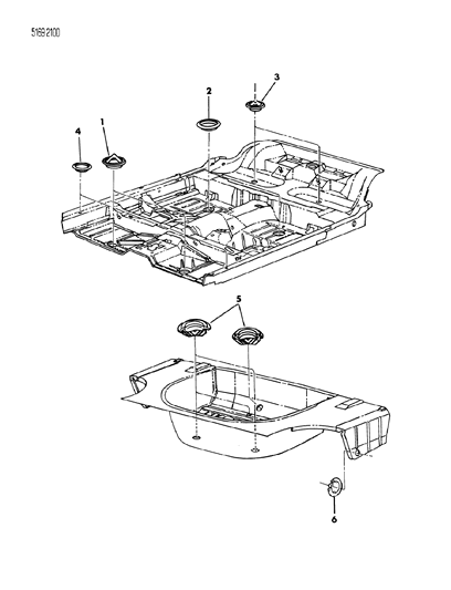 1985 Chrysler LeBaron Base Plugs Floor Pan Diagram