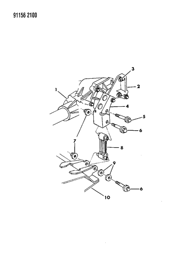 1991 Dodge Grand Caravan Engine Mount Power Transfer Unit Diagram