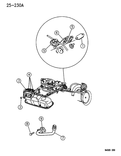 1994 Dodge Ram Van EGR System Diagram