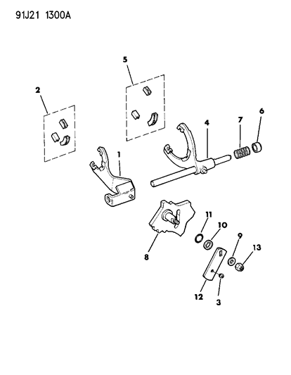 1993 Jeep Cherokee Forks, Rails, Miscellaneous Parts Diagram