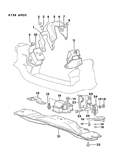 1984 Dodge Ram 50 Engine Mounts Diagram 3