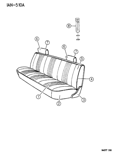 1996 Dodge Dakota Front Seat Diagram 1