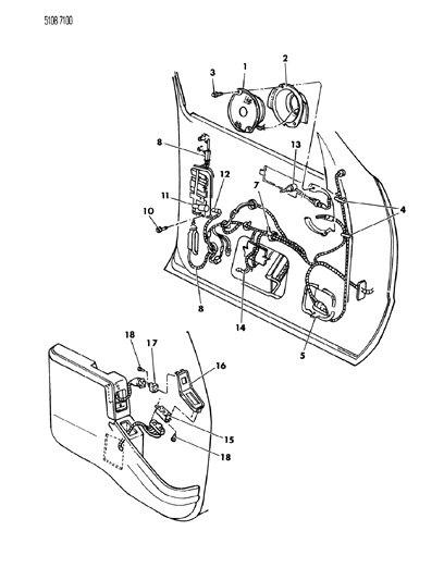 1985 Dodge Lancer Switch Electric Left Front Door W/LI Diagram for 4221515