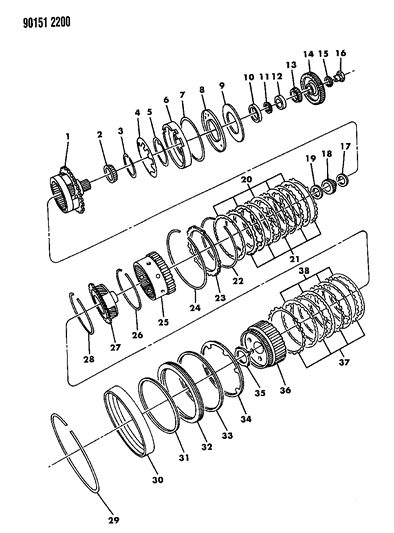 1990 Chrysler LeBaron Gear Train Diagram