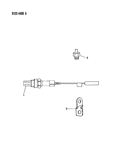 1989 Chrysler Fifth Avenue Oxygen Sensor & Charge Temperature Sensor Diagram