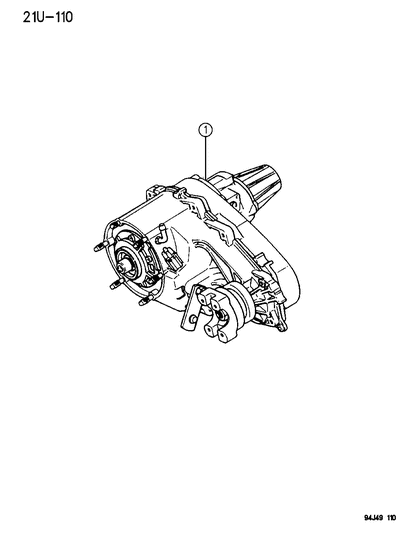 1994 Jeep Grand Cherokee Transfer Case Assembly Diagram for R2098682