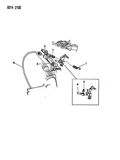 1989 Dodge Dakota Throttle Control Diagram 1