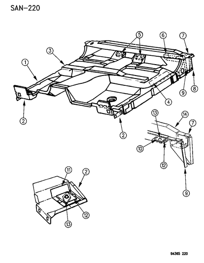 1995 Dodge Dakota Floor Pan Diagram 2