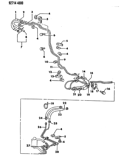 1993 Dodge Ram 50 Fuel Lines Diagram 5