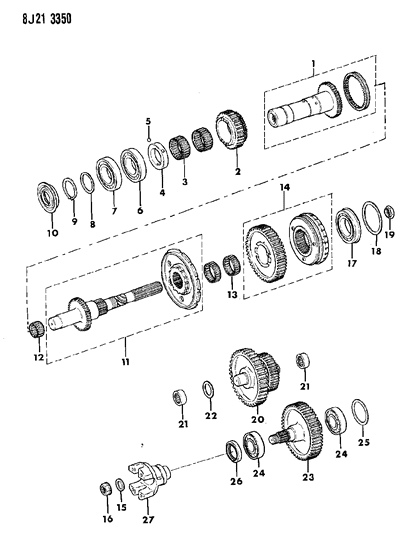 1988 Jeep Wrangler Gear Train Diagram 1