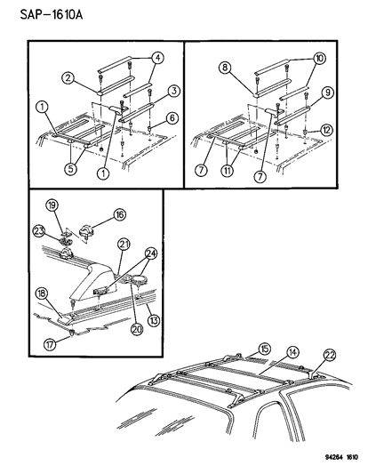 1994 Dodge Shadow Deck Lid Rack Diagram
