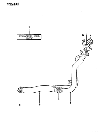 1992 Dodge Colt Fuel Tank Filler Tube Diagram 1