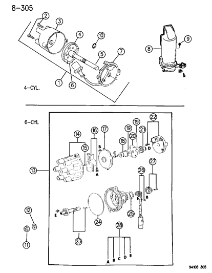 1994 Dodge Caravan Distributor Diagram