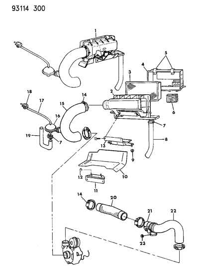 1993 Dodge Daytona Air Cleaner Diagram 2