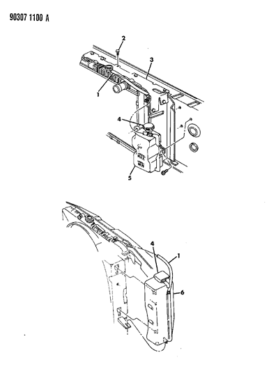 1991 Dodge W250 Coolant Reserve Tank Diagram