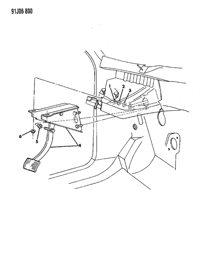 1993 Jeep Grand Wagoneer Clutch Pedal Diagram