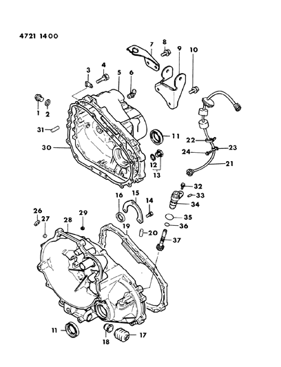 1984 Dodge Colt Bolt Diagram for MF241291