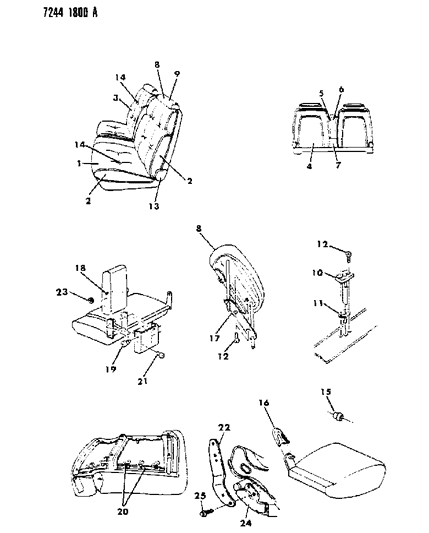 1987 Chrysler Fifth Avenue Front Seat Diagram 4