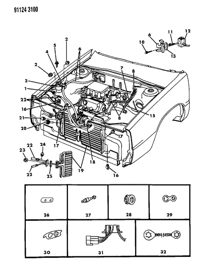 1991 Chrysler Imperial Plumbing - A/C & Heater Diagram 1