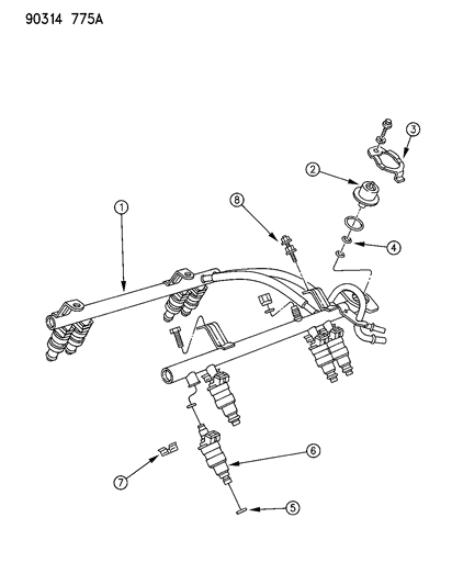 1990 Dodge W250 Fuel Rail Diagram