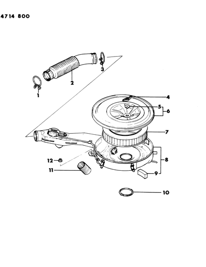 1984 Dodge Colt Air Cleaner Diagram 1