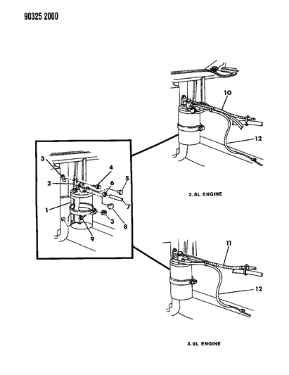 1991 Dodge Dakota Vapor Canister Diagram