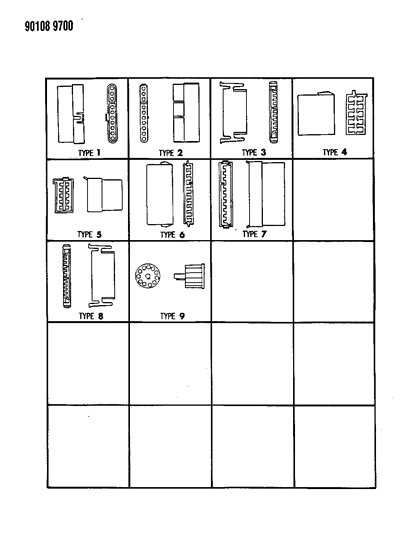 1990 Dodge Shadow Insulators 10 & 11 Way Diagram