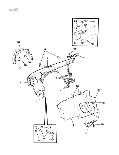 1985 Dodge Diplomat Fender Diagram