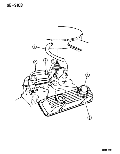 1995 Dodge Ram Van Crankcase Ventilation Diagram 1