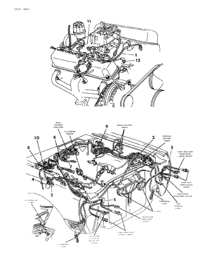 1984 Chrysler Fifth Avenue Wiring - Engine - Front End & Related Parts Diagram