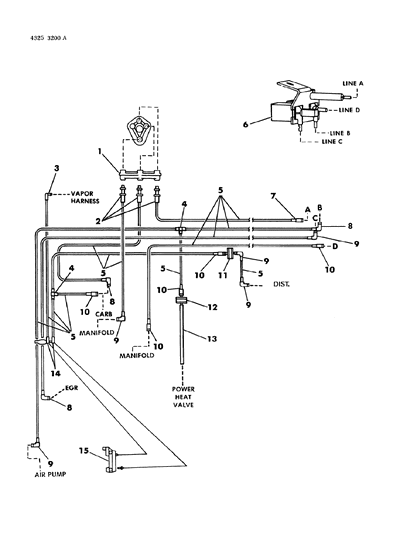 1984 Dodge Ramcharger EGR Hose Harness Diagram 7