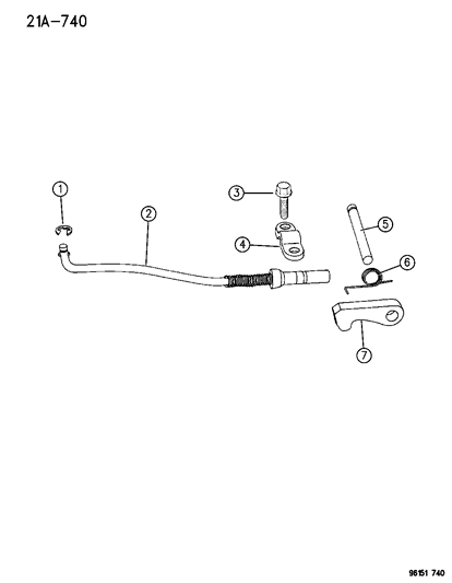 1996 Dodge Caravan Parking Sprag Diagram 1