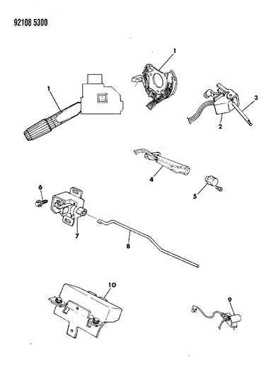 Switches - Turn Signal & Hazard Warning - 1992 Chrysler LeBaron GTC 