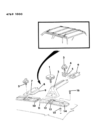 1984 Dodge Colt Roof Luggage Rack Diagram