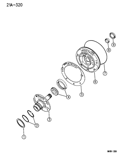 1996 Chrysler Town & Country Oil Pump With Reaction Shaft Diagram 1